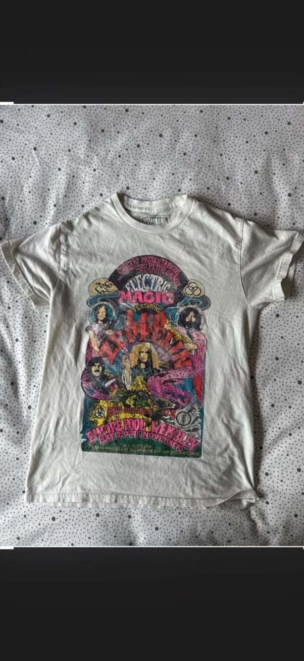 Led Zeppelin Electric Magic Wembley Empire Pool Graphic T-Shirt Size Small